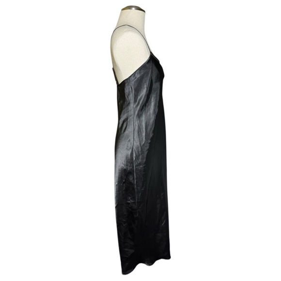 Cruz Vintage Black Satin Nightgown Slip - Picture 4 of 5